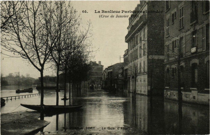 Carte postale ancienne Maisons-Alfort Le Quai d'Alfort à Maisons-Alfort