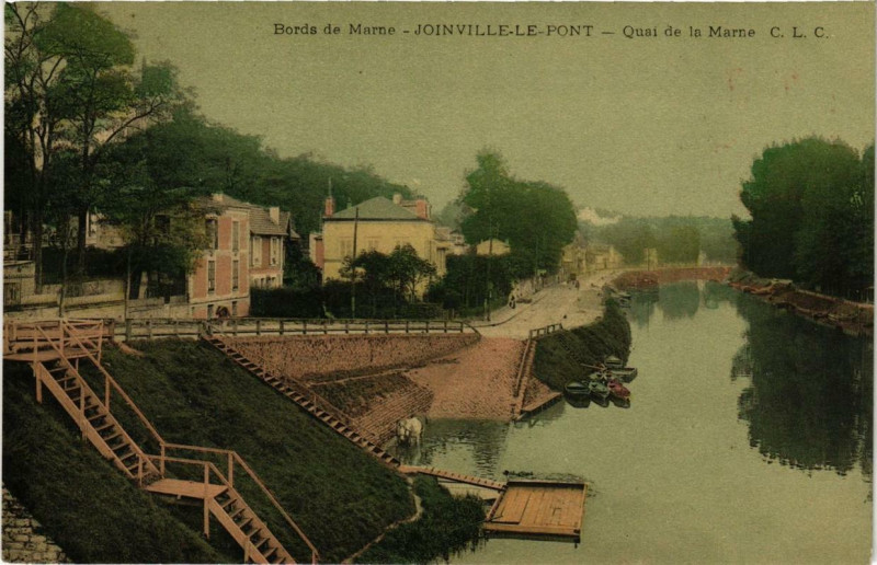 Carte postale ancienne Joinville-le-Pont Bords de Marne Quai de la Marne à Joinville-le-Pont