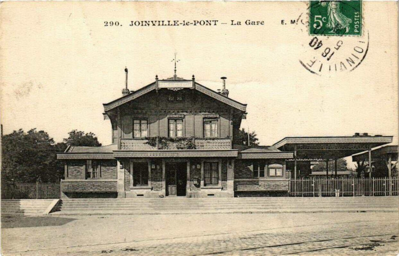 Carte postale ancienne Joinville-le-Pont La Gare à Joinville-le-Pont