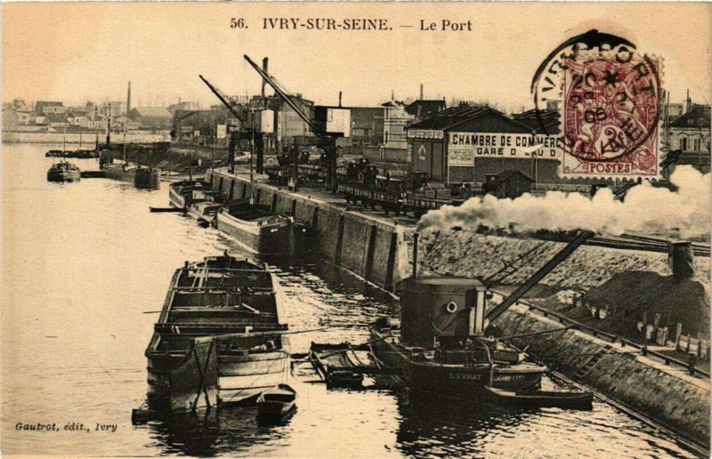 Carte postale ancienne Ivry-sur-Seine Le Port à Ivry-sur-Seine