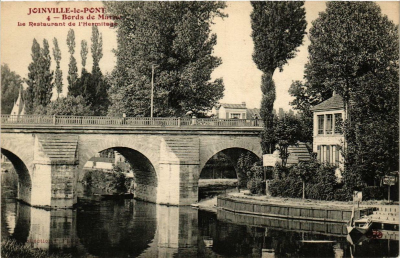 Carte postale ancienne Joinville-le-Pont 4 Le Restaurant de l'Hermitage Bords de Marne à Joinville-le-Pont