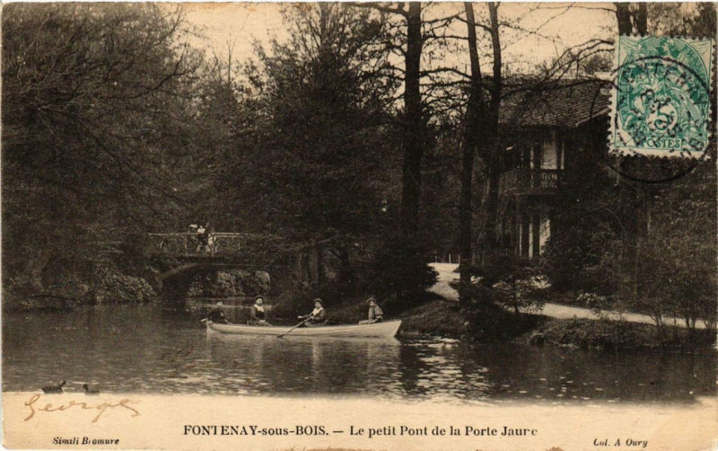 Carte postale ancienne Fontenay-sous-Bois Le petit Pont de la Porte Jaure à Fontenay-sous-Bois