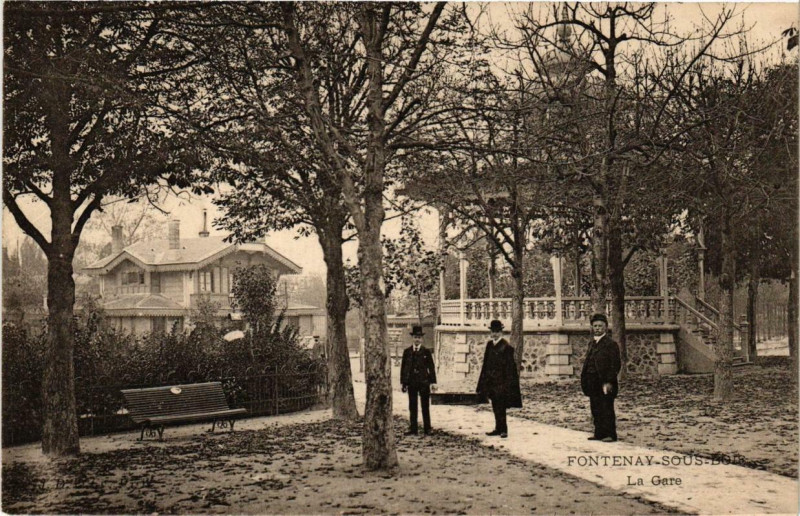 Carte postale ancienne Fontenay-sous-Bois La Gare à Fontenay-sous-Bois