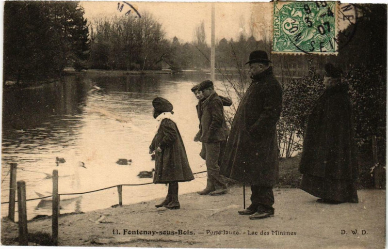 Carte postale ancienne Fontenay-sous-Bois Porte Jaune Lac des mInimes à Fontenay-sous-Bois