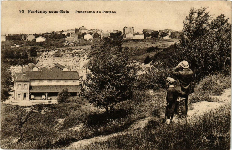 Carte postale ancienne Fontenay-sous-Bois 93 Panorama du Plateau à Fontenay-sous-Bois