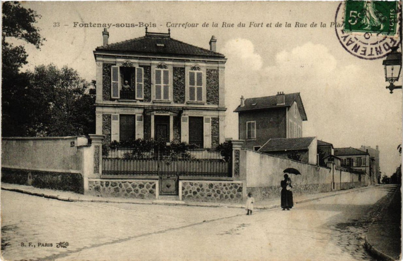 Carte postale ancienne Fontenay-sous-Bois Carrefour de la Rue du Fort à Fontenay-sous-Bois