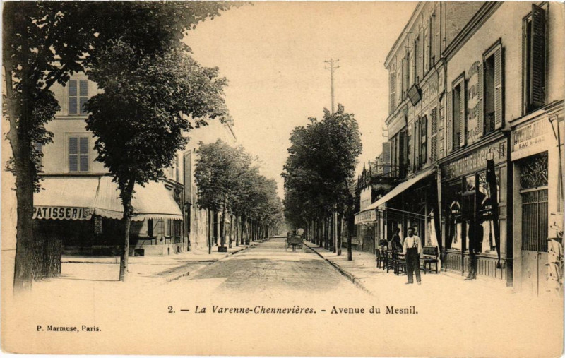 Carte postale ancienne Varenne-Chennevieres Avenue du Mesnil