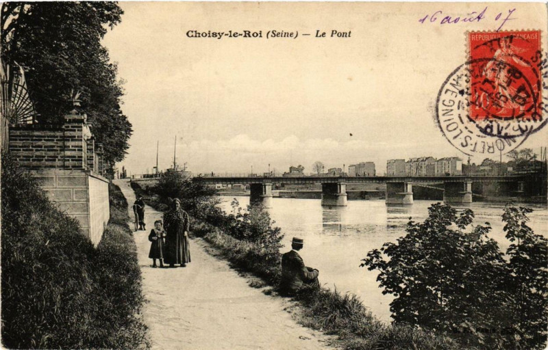 Carte postale ancienne Choisy-le-Roi Le Pont à Choisy-le-Roi