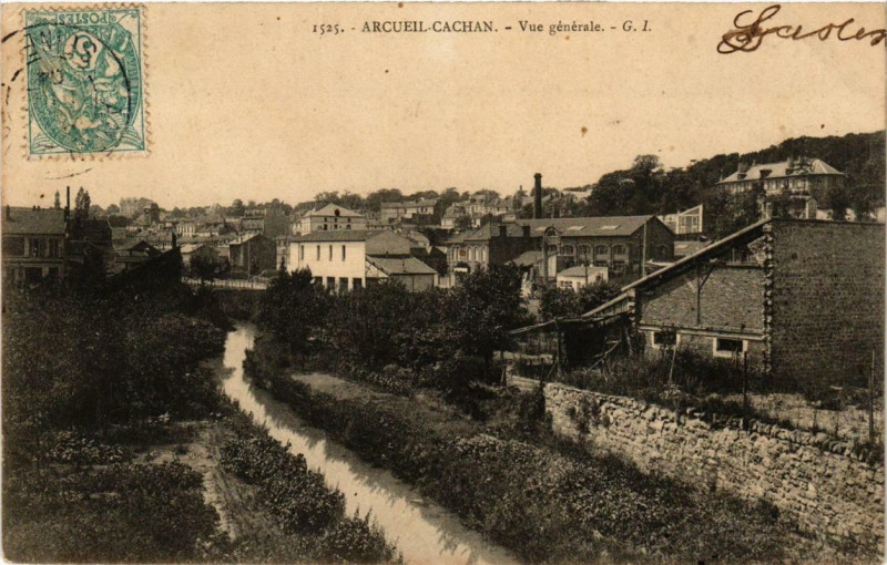 Carte postale ancienne Arcueil-Cachan Vue générale à Arcueil