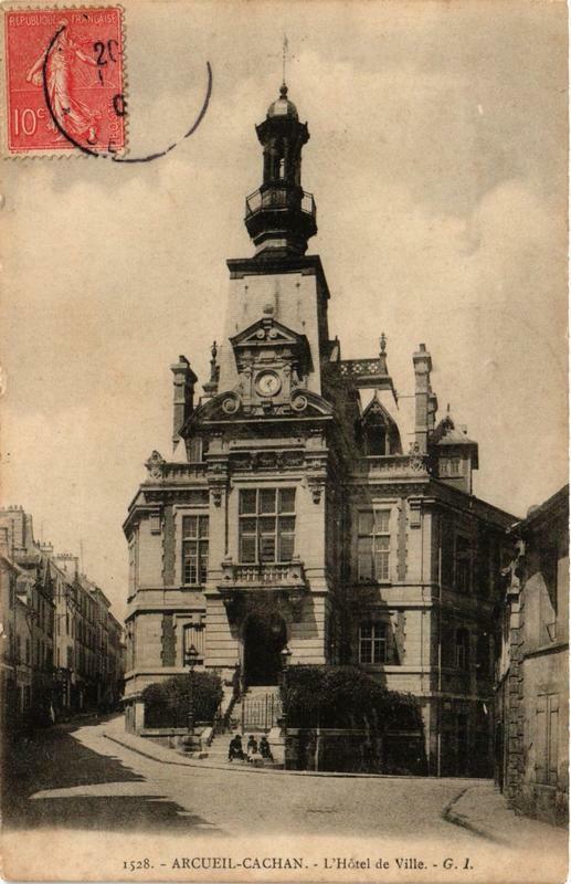 Carte postale ancienne Arcueil-Cachan l'Hotel de Ville à Arcueil