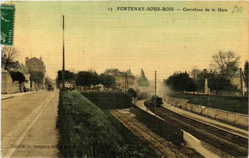 Carte postale ancienne Fontenay-sous-Bois - Carrefour de la Gare à Fontenay-sous-Bois