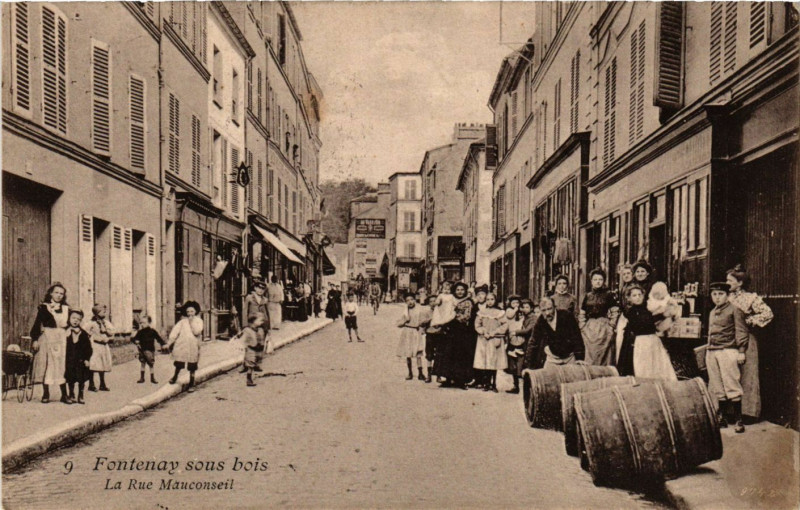 Carte postale ancienne Fontenay-sous-Bois - Rue Mauconseil à Fontenay-sous-Bois