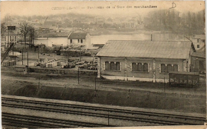 Carte postale ancienne Choisy-le-Roi - Panorama de la Gare des marchandises à Choisy-le-Roi