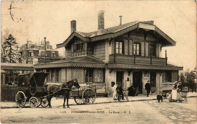 Carte postale ancienne Fontenay-sous-Bois - La Gare à Fontenay-sous-Bois