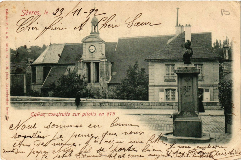 Carte postale ancienne Eglise construite sur pilotis en 675