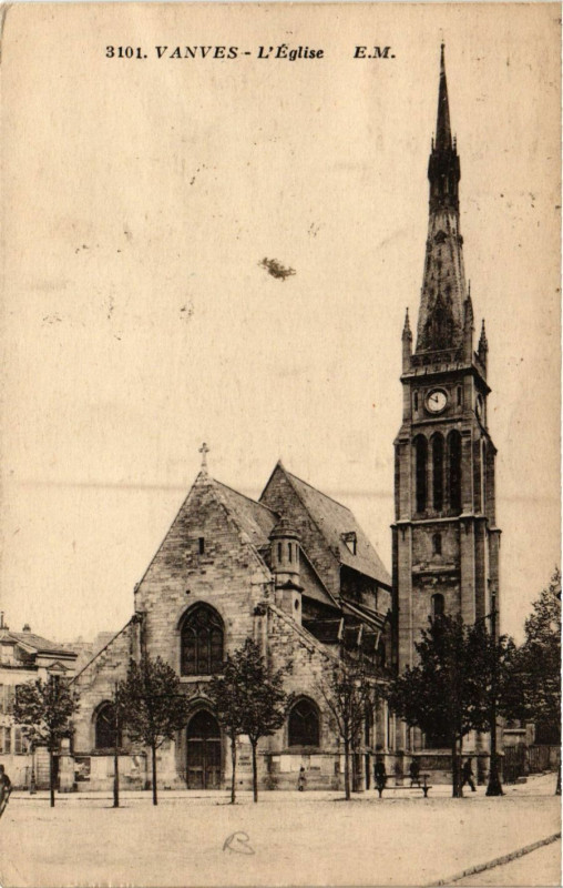 Carte postale ancienne Vanves - L'Eglise à Vanves