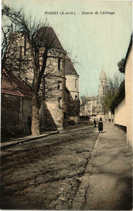 Carte postale ancienne Poissy - Entrée de l'Abbaye
