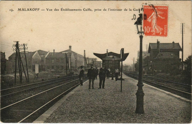 Carte postale ancienne Malakoff Vue des établissements Caifa à Malakoff