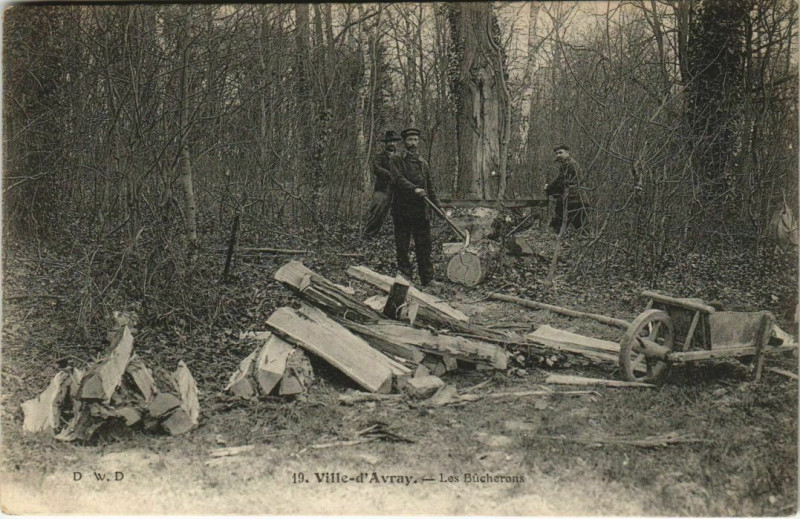 Carte postale ancienne Ville-d'Avray Les Bucherons à Ville-d'Avray