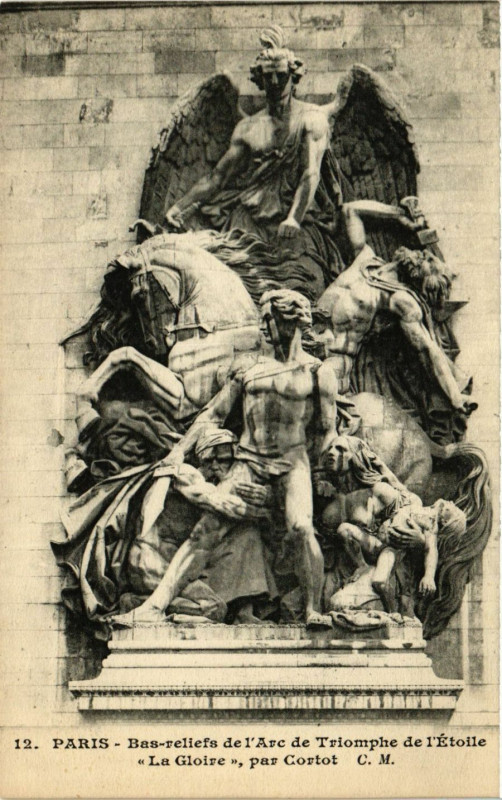 Carte postale ancienne Paris 8e - Bas-reliefs de l'Arc de Triomphe à Paris 8e