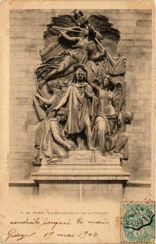 Carte postale ancienne Paris 8e - Les Hauts-Relifs de l'Arc de Triomphe à Paris 8e