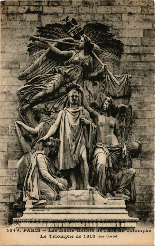Carte postale ancienne Paris 8e - Les Hauts Reliefs de l'Arc de Triomphe à Paris 8e
