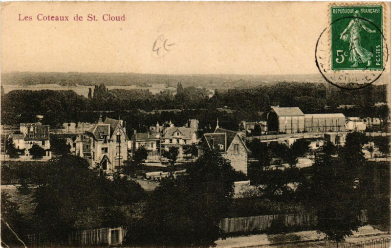 Carte postale ancienne Les Coteaux de Saint-Cloud à Saint-Cloud