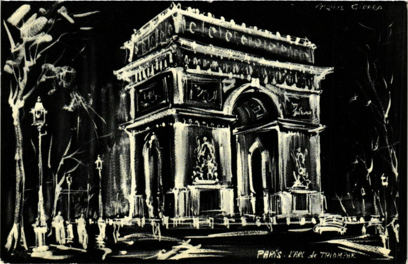 Carte postale ancienne Paris 8e - L'Arc de Triomphe à Paris 8e