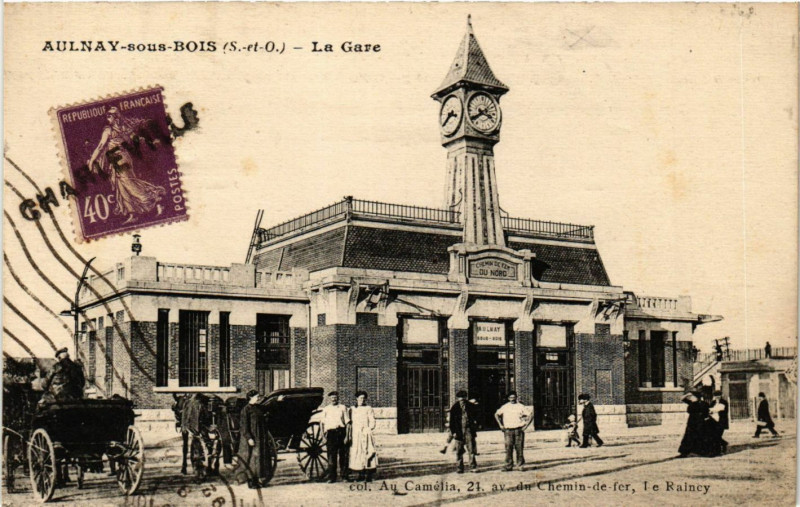 Carte postale ancienne Aulnay-sous-Bois - La Gare à Aulnay-sous-Bois