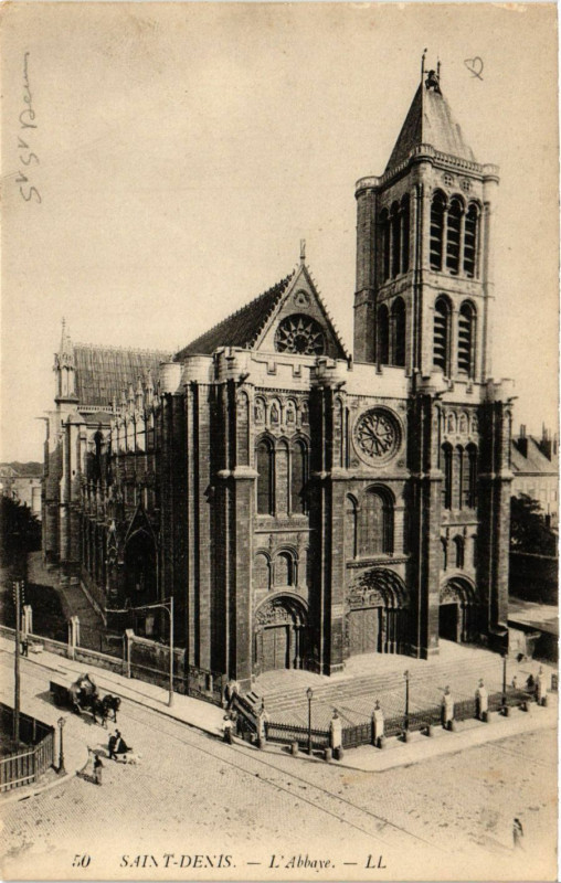 Carte postale ancienne Saint-Denis - L'Abbaye à Saint-Denis