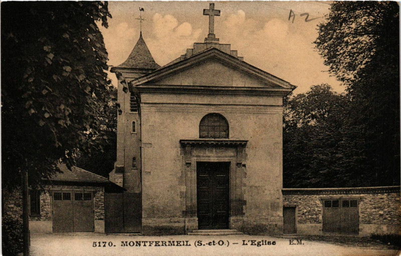 Carte postale ancienne Montfermeil - L'Eglise à Montfermeil