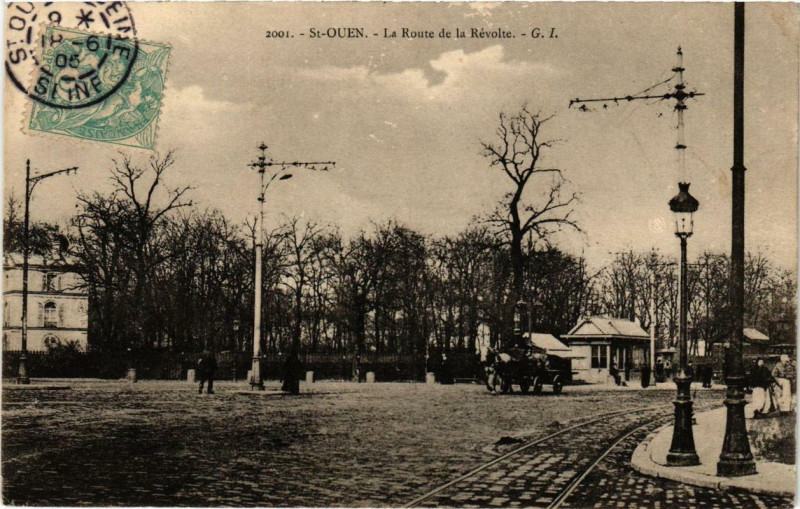 Carte postale ancienne La Route de la Révolte à Saint-Ouen-sur-Seine