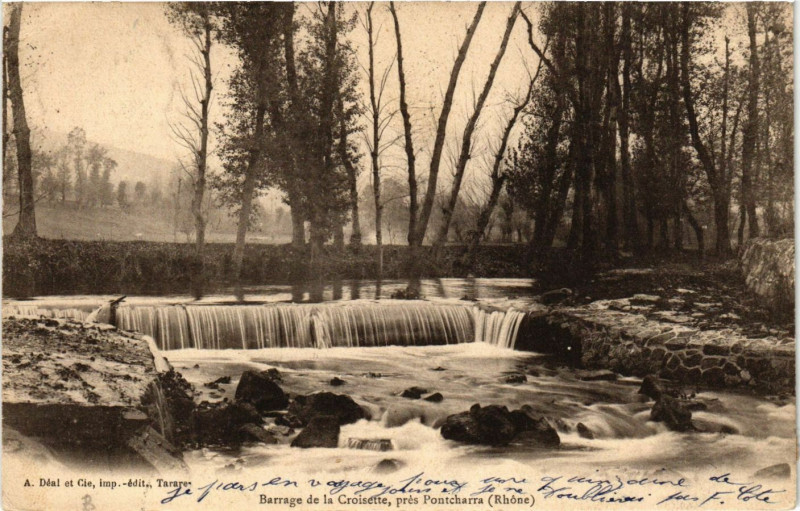 Carte postale ancienne Barrage de la Croisette - pres Pontcharra