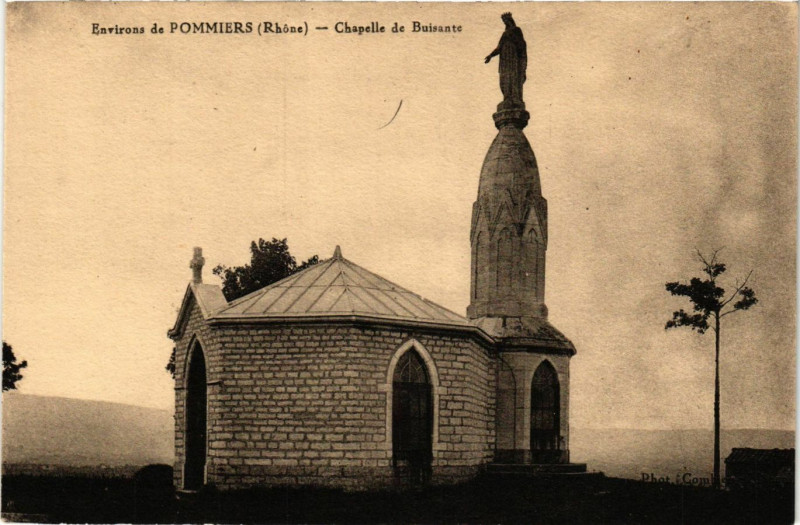 Carte postale ancienne Pommiers - Env. - Chapelle de Buisante à Pommiers