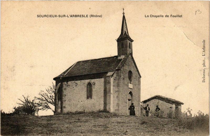 Carte postale ancienne Sourcieux-sur-l'Arbresle - La Chapelle de Fouillet à L'Arbresle