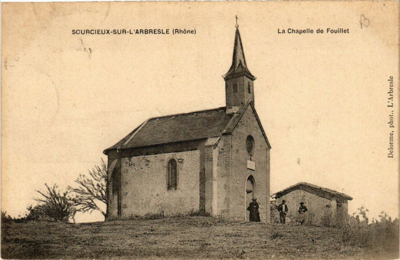 Carte postale ancienne Sourcieux-sur-l'Arbresle - La Chapelle de Fouillet à L'Arbresle