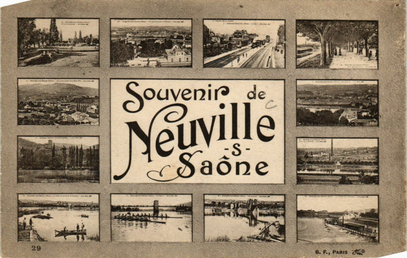 Carte postale ancienne Neuville-sur-Saone - Scenes - Souvenir de Neuville-sur-Saone à Neuville-sur-Saône
