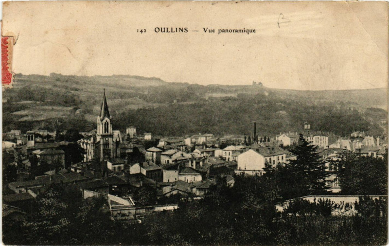 Carte postale ancienne Oullins - Vue Panoramique à Oullins