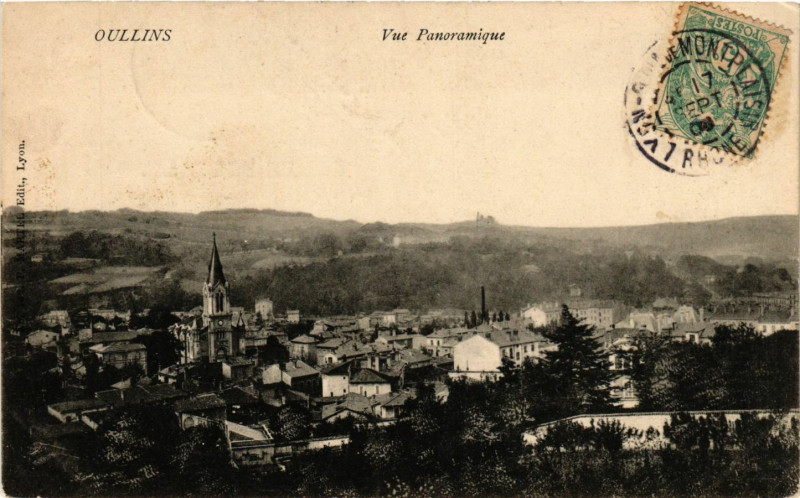 Carte postale ancienne Oullins - Vue Panoramique à Oullins