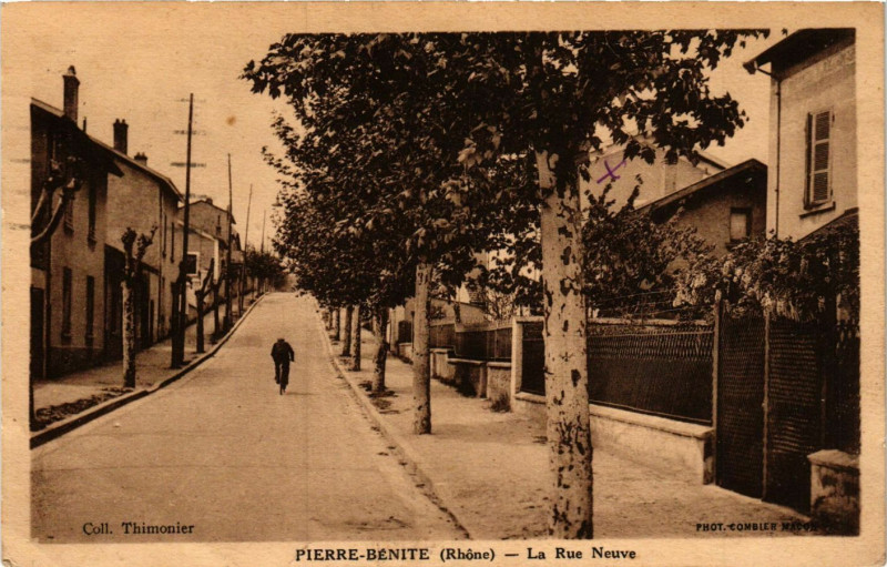 Carte postale ancienne Pierre-Benite - La Rue Neuve à Pierre-Bénite