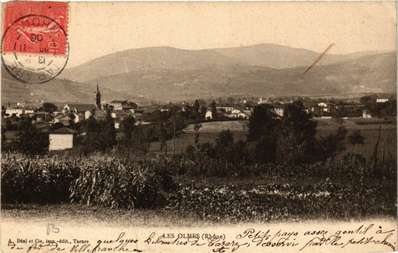 Carte postale ancienne Les Olmes - Vue