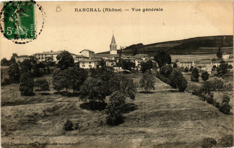 Carte postale ancienne Ranchal - Vue générale à Ranchal