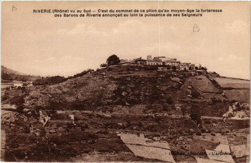 Carte postale ancienne Riverie - Vu au Sud à Riverie