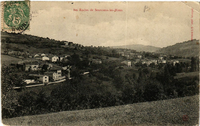 Carte postale ancienne Sourcieux-les-Mines - Les Roches à Sourcieux-les-Mines