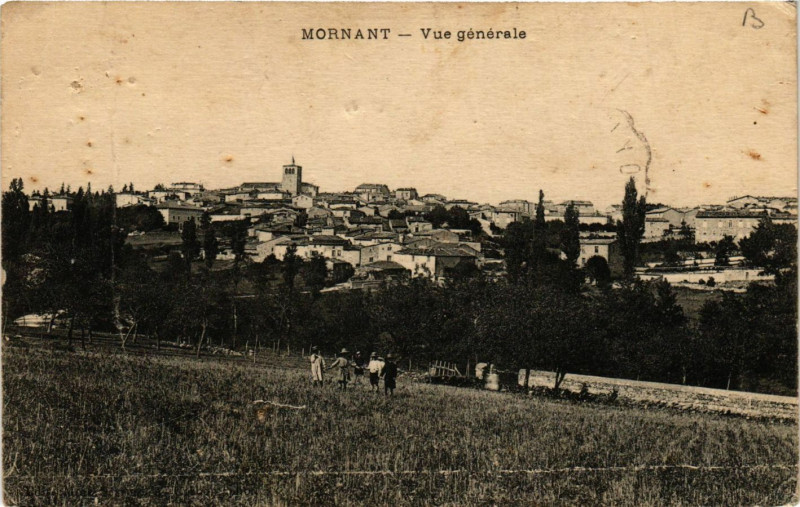 Carte postale ancienne Mornant - Vue générale à Mornant