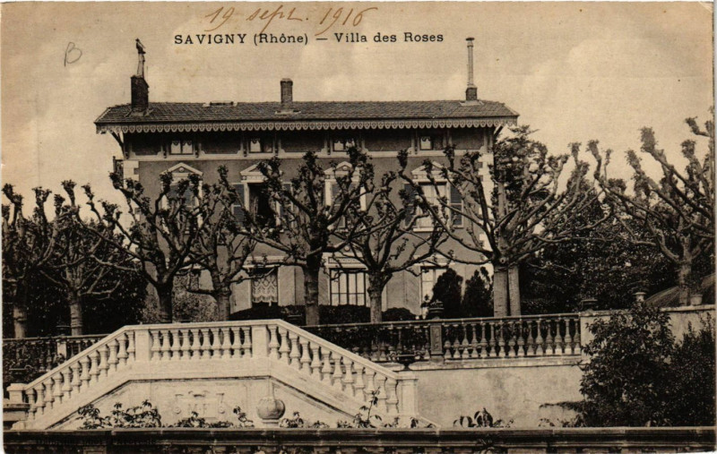Carte postale ancienne Savigny - Villa des Roses à Savigny