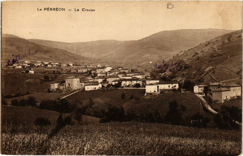 Carte postale ancienne Le Perreon La Creuse