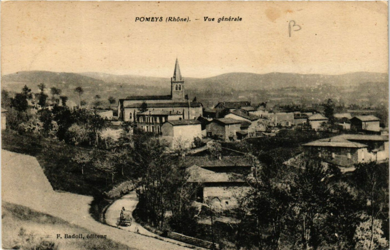 Carte postale ancienne Pomeys - Vue générale à Pomeys