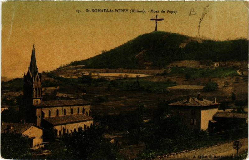 Carte postale ancienne Saint-Romain-de-Popey - Mont de Popey à Saint-Romain-de-Popey