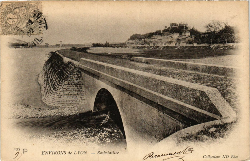 Carte postale ancienne Rochetaillee - Scene - Env. de Lyon à Lyon